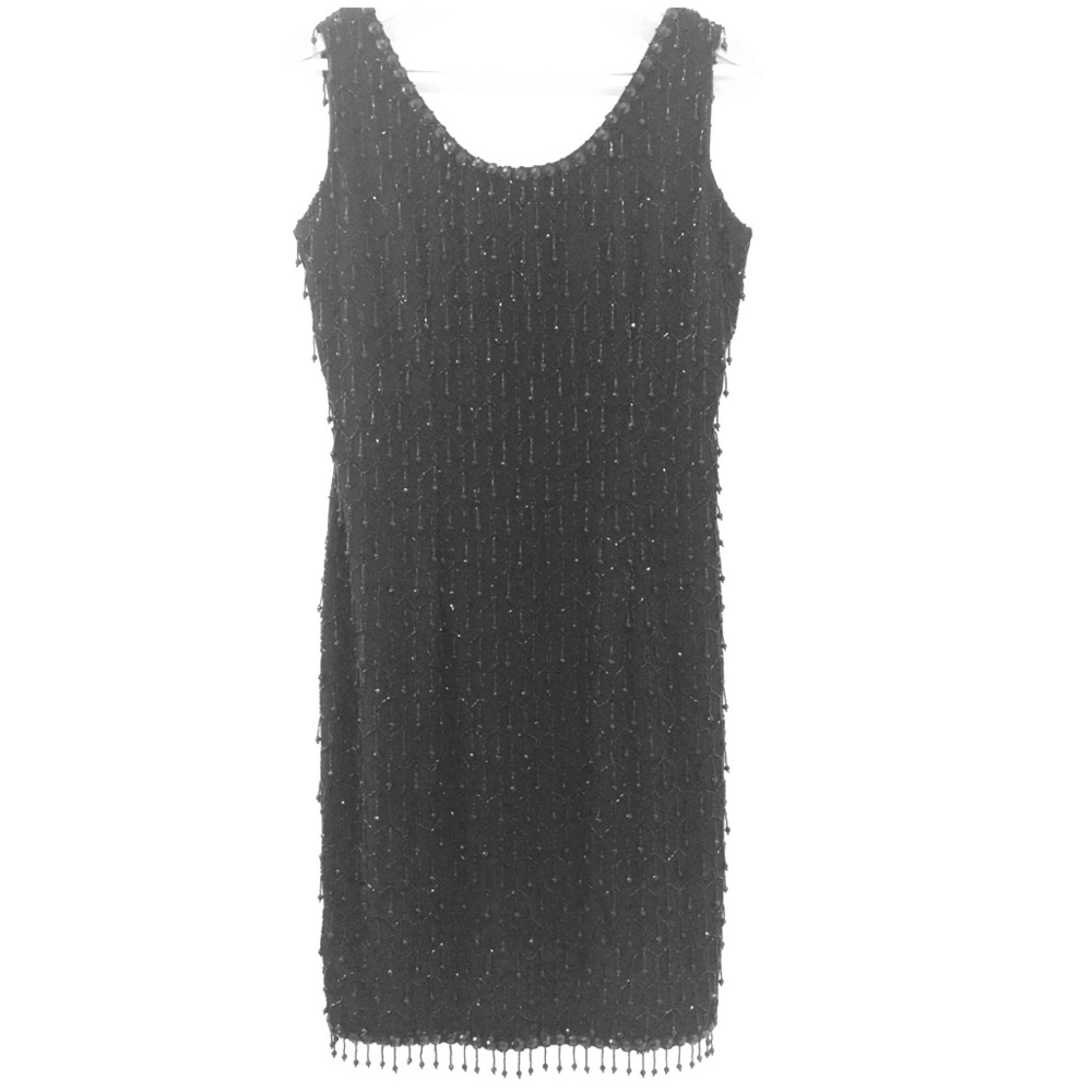 Vintage black beaded dress